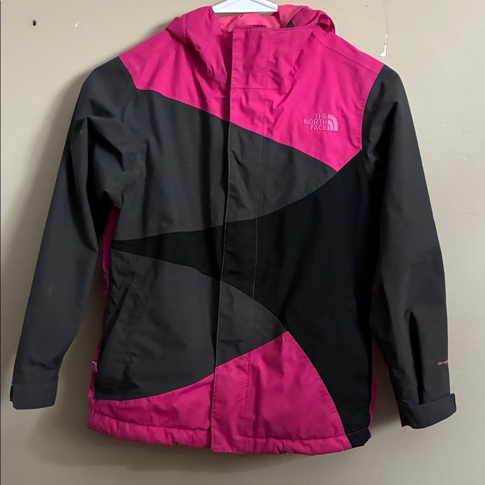 The North Face Kids Fuchsia and Charcoal Raincoat